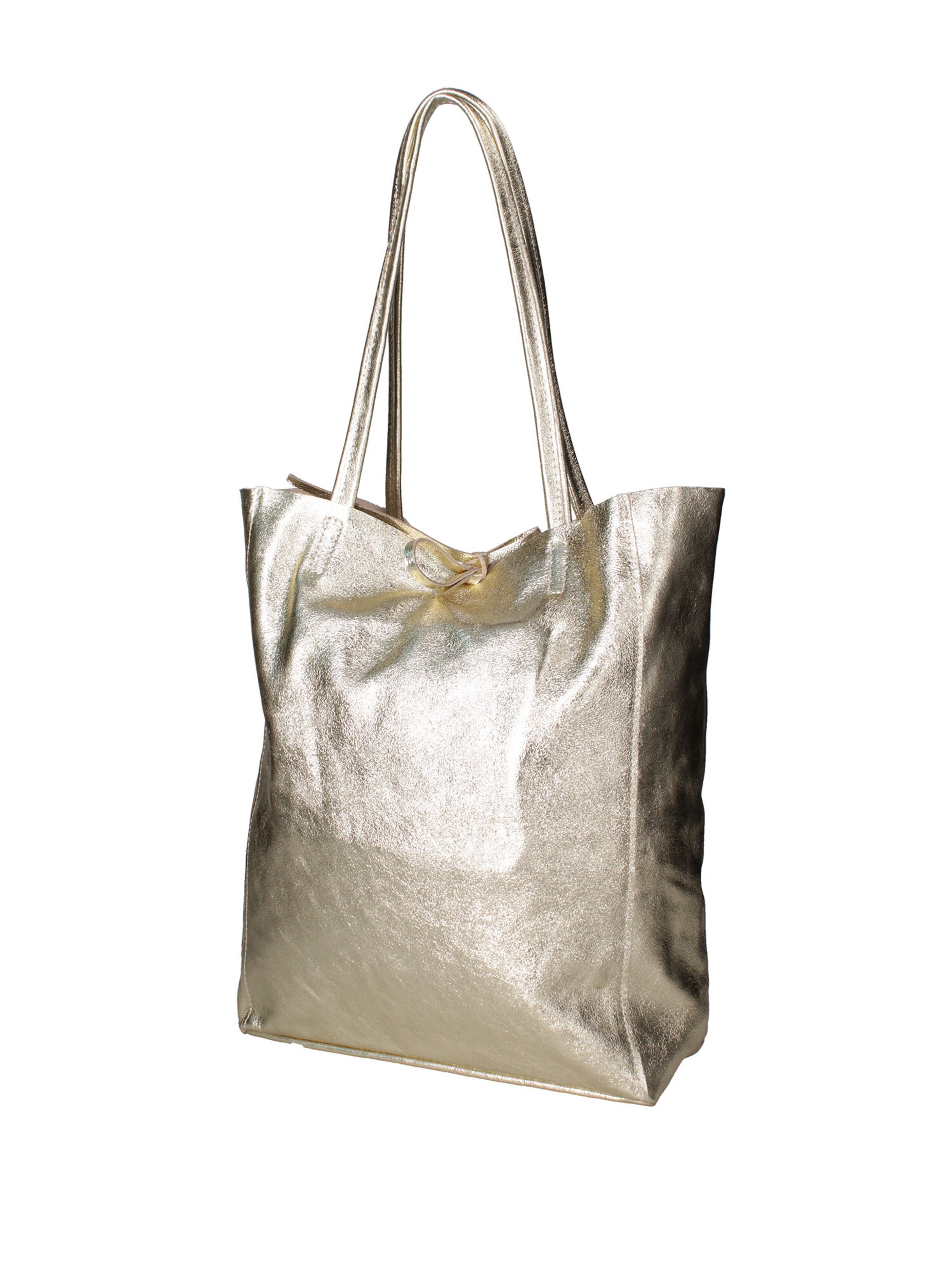 Shopper di Gave Lux in oro: frontale