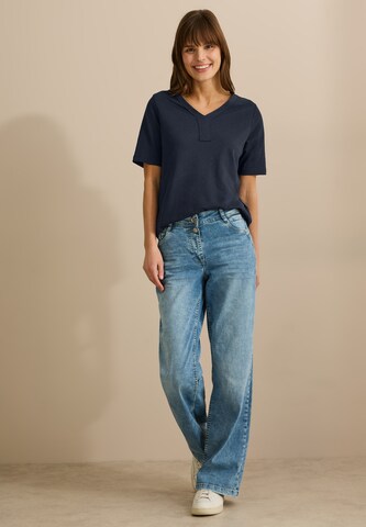 CECIL T-Shirt im Tunika-Look in Blau