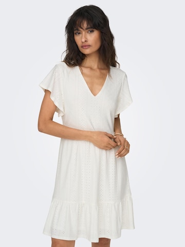 Robe 'Sandra' ONLY en blanc