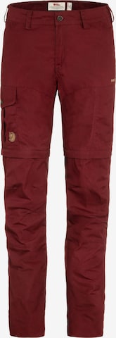 Fjällräven Regular Hose 'Karla' in Rot: predná strana