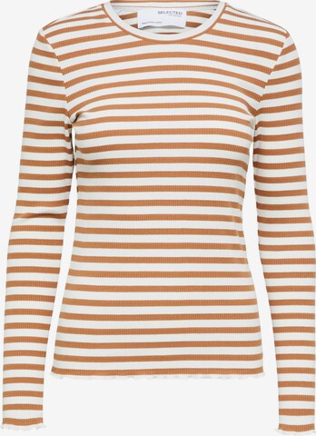 T-shirt 'Anna' SELECTED FEMME en orange : devant