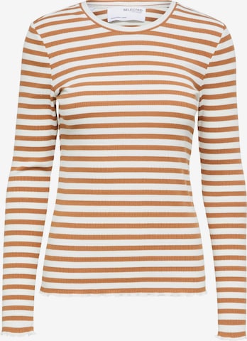 SELECTED FEMME - Camiseta 'Anna' en naranja: frente