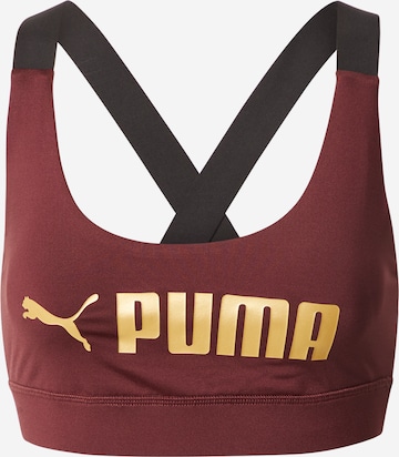 PUMA Bralette Sports Bra in Red: front