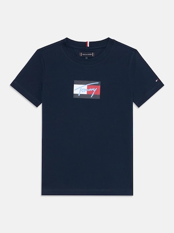 TOMMY HILFIGER Shirt 'Script Flag Tee Baby' in Blau: Vorderseite