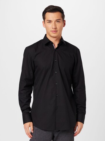 Regular fit Camicia business 'Koey' di HUGO in nero: frontale