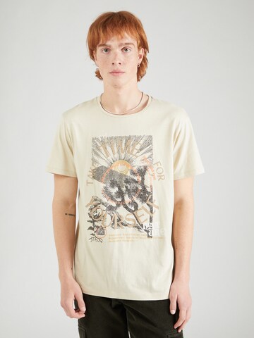BLEND T-Shirt in Beige: Vorderseite