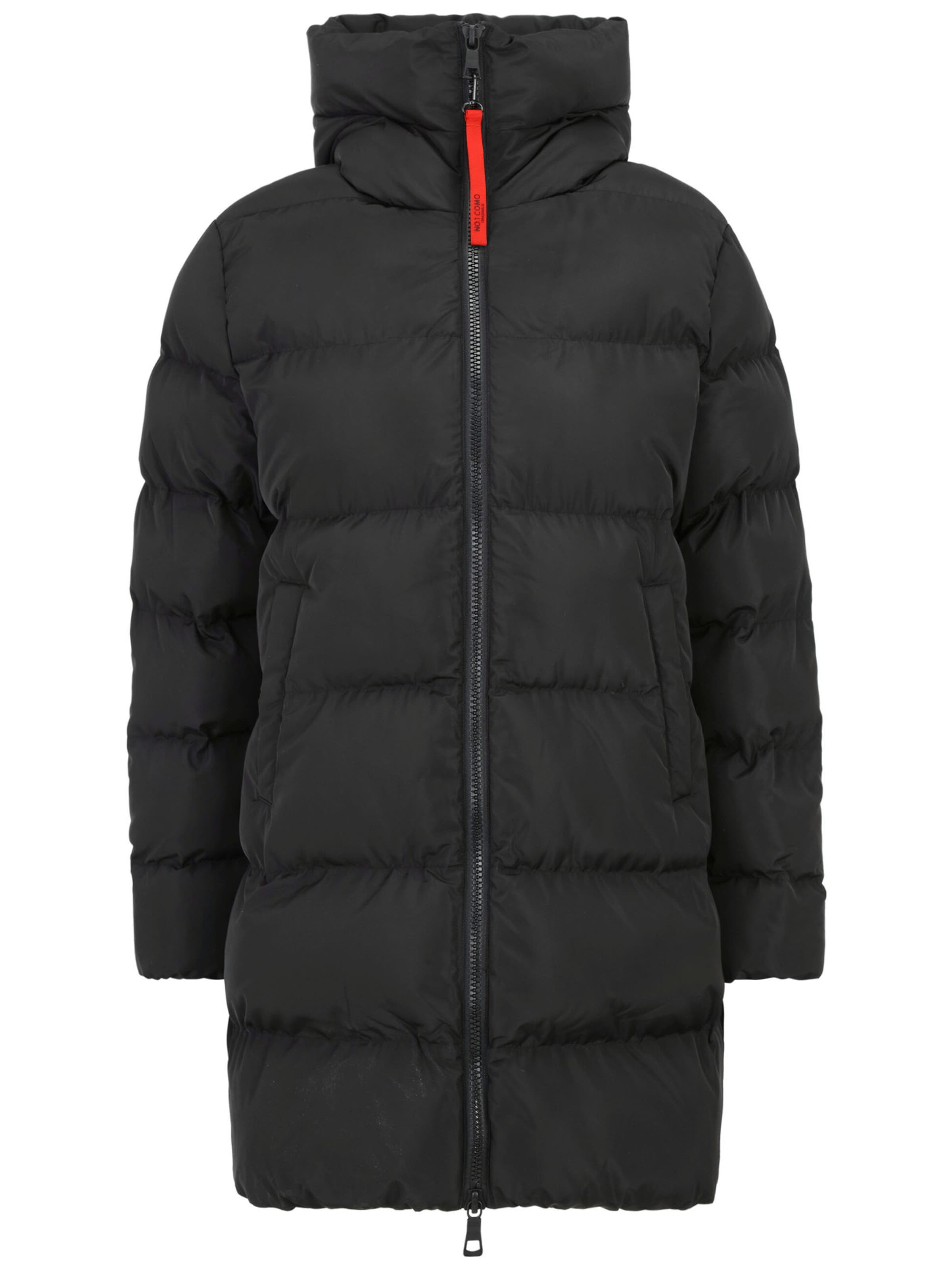 No. 1 Como Wintermantel 'ISCHG' in Zwart: voorkant