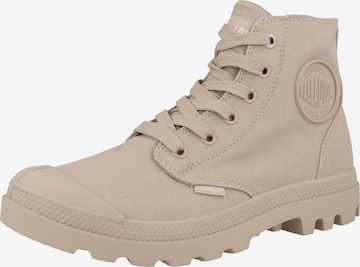 Palladium Lace-up boots 'Pampa Mono Chrome' in Beige: front