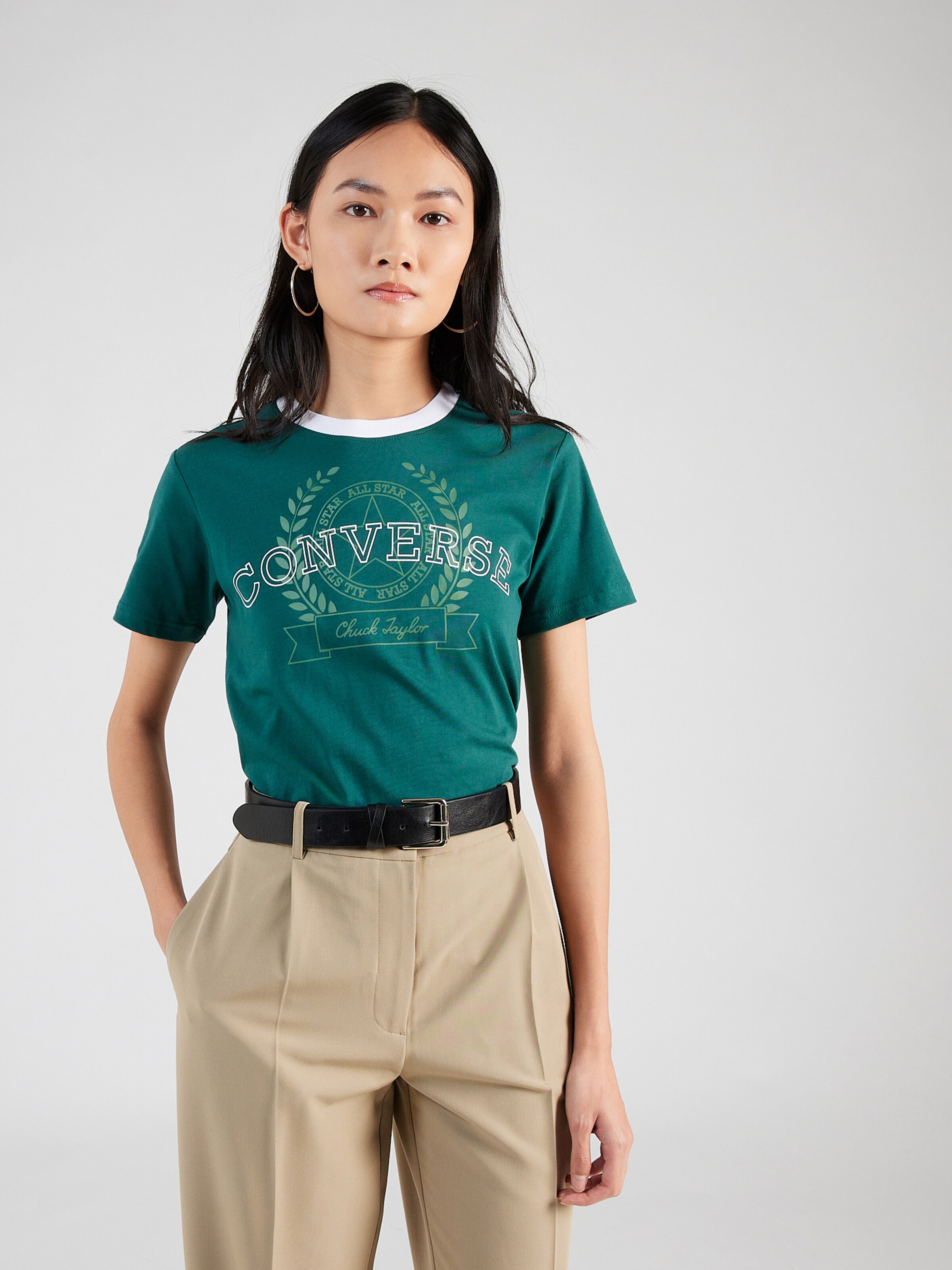 T shirt CHUCK TAYLOR CONVERSE en Vert Clair Vert Fonc ABOUT YOU