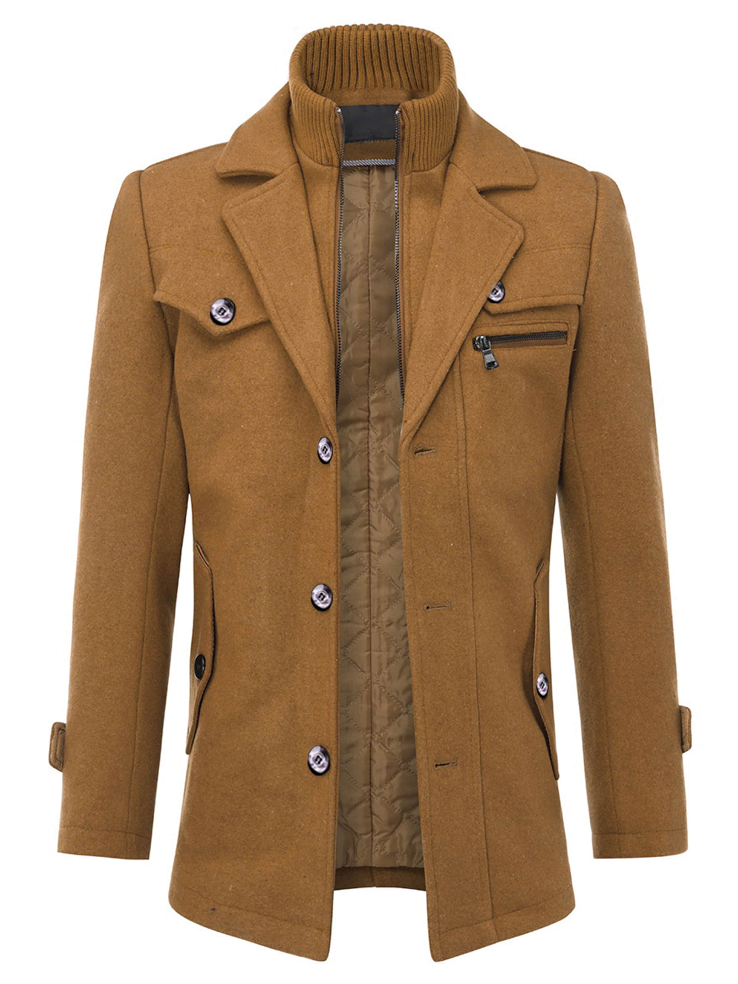Youthup Winter Coat in Brown: front