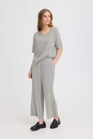 ICHI Wide Leg Hose 'IHMarrakech' in Blau