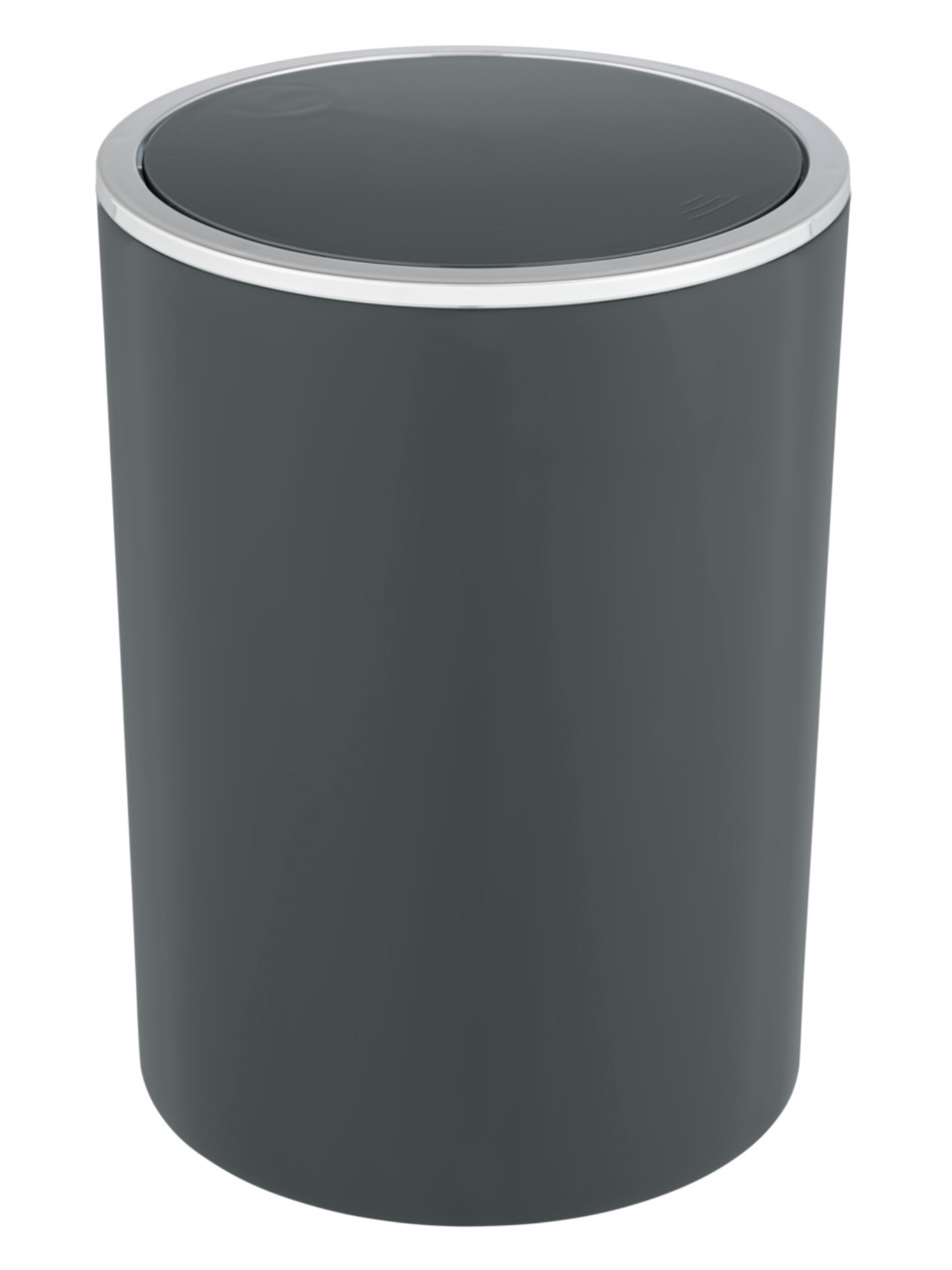Wenko Schwingdeckeleimer 'Inca' in Grau: Vorderseite