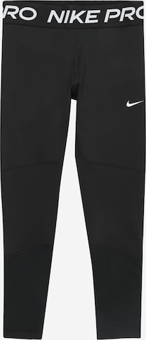 NIKE Skinny Sports trousers in Black: front