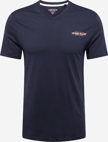 GUESS JEANS Koszulka w kolorze niebieski: przód