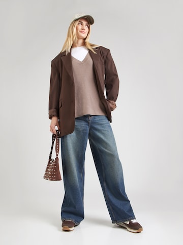 VILA Sweater 'VICHELLE' in Brown