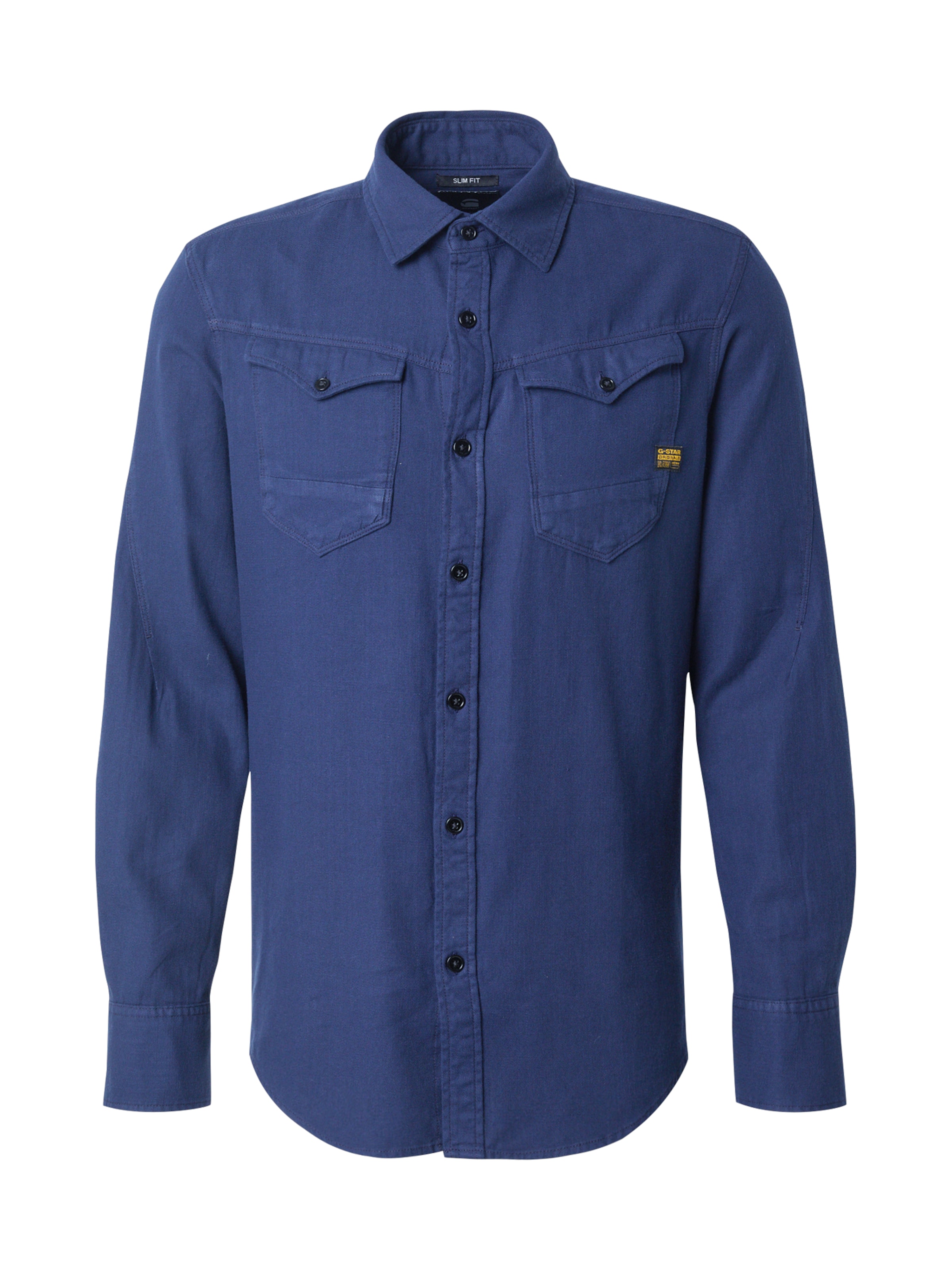 G-STAR Средняя посадка Рубашка в Синий: спереди