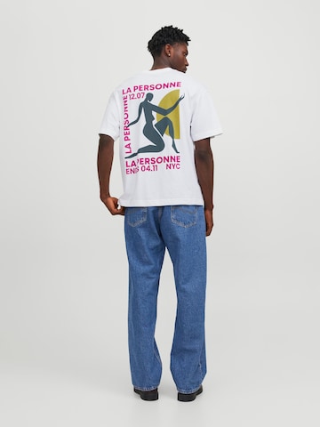 T-Shirt 'Capital' JACK & JONES en blanc