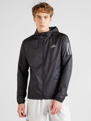 ADIDAS PERFORMANCE Athletic Jacket 'Own The Run' in Black: front