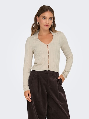 Cardigan 'ONLMeddi' ONLY en beige : devant