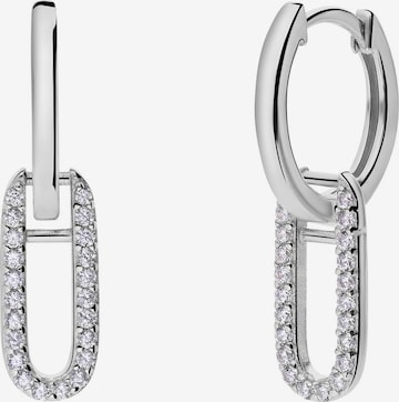 Lucardi Oorbellen 'Minimalistisch' in Zilver: voorkant