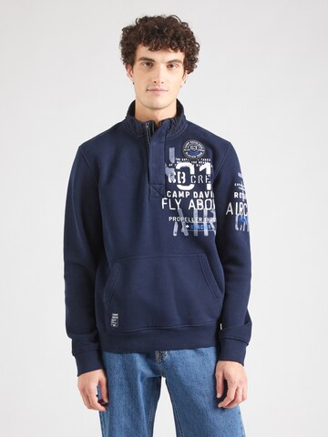 CAMP DAVID Sweatshirt in Blue: front