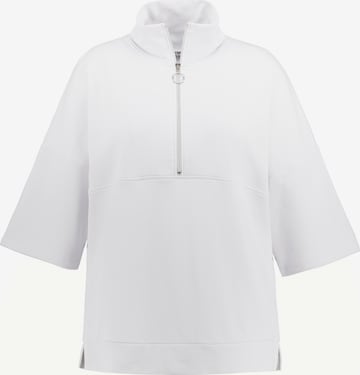 Sweat-shirt Ulla Popken en blanc : devant