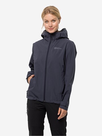 JACK WOLFSKIN Outdoor Jacket 'Elsberg' in Grey: front