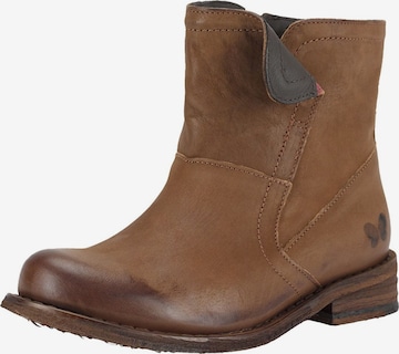 Felmini Wide Fit Ankle Boots in Brown: front