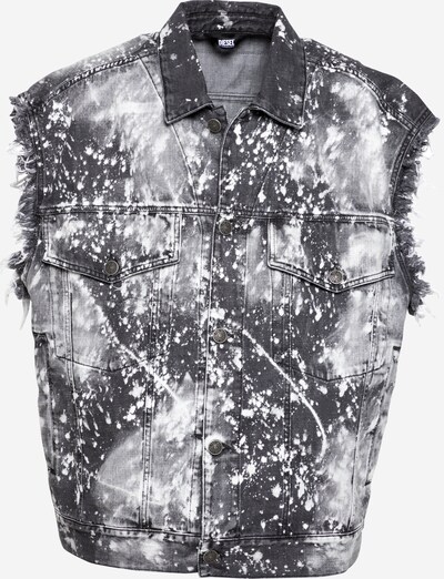 DIESEL Weste 'RAFFO' in grey denim / weiß, Produktansicht