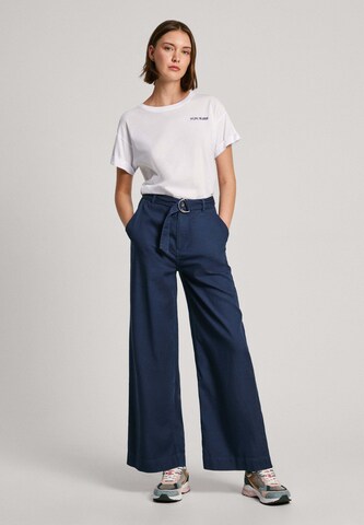 Pepe Jeans Wide Leg Hose  ' ARIANA ' in Blau