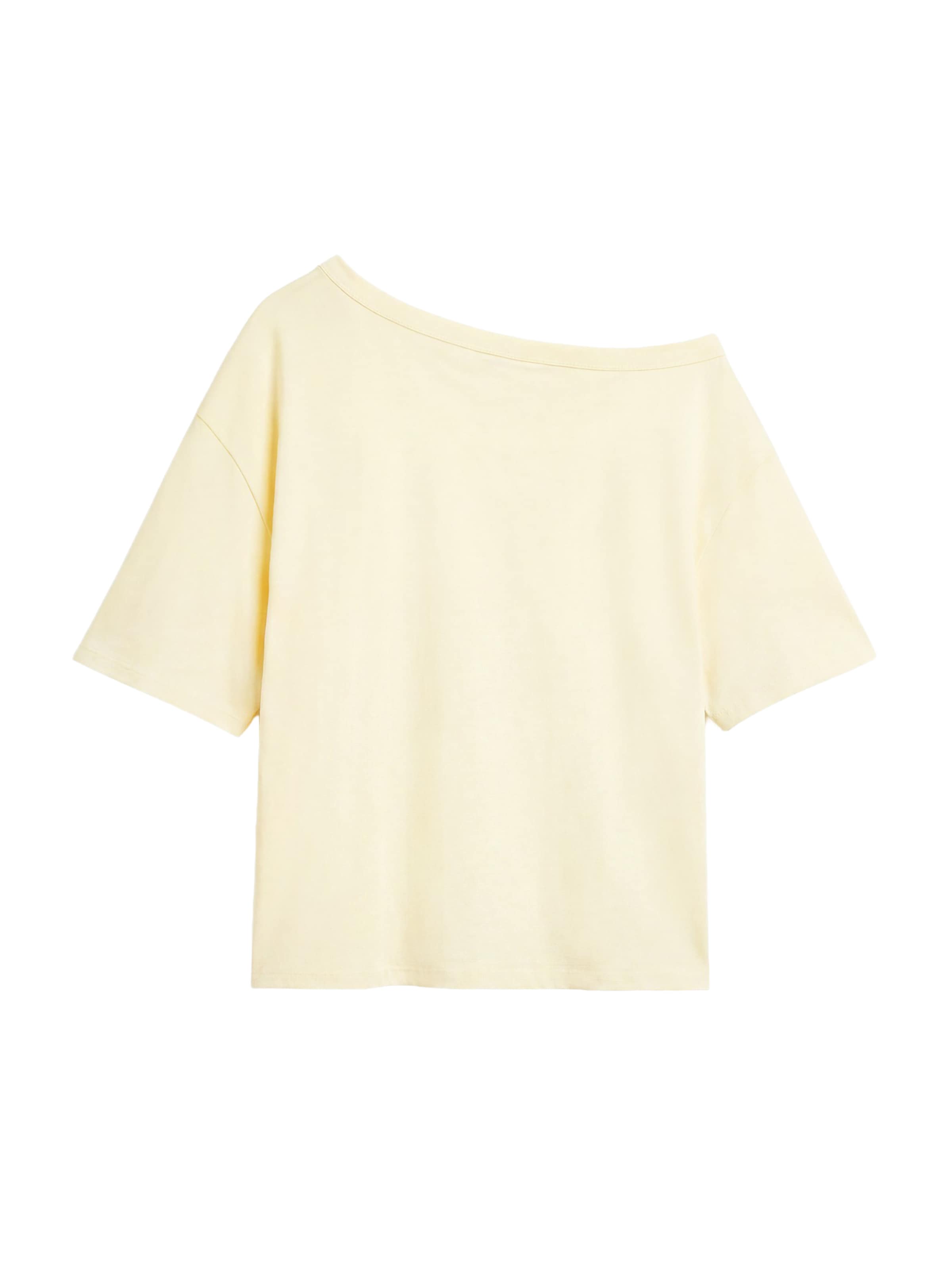 Pull&Bear Тениска в жълто: отпред