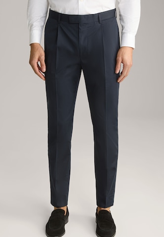 JOOP! Slim fit Pleat-Front Pants in Blue: front