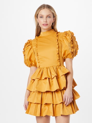 True Decadence Dress in Yellow: front