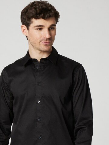 Regular fit Camicia business 'Nils' di ABOUT YOU x Kevin Trapp in nero