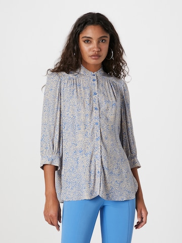 SECOND FEMALE Blouse 'Gioia' in Blauw: voorkant