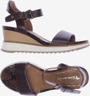 TAMARIS Sandals & High-Heeled Sandals in 37 in Brown: front