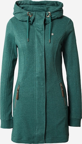 Ragwear Zip-Up Hoodie 'LETTI' in Green: front