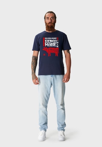 Oldskull Shirt 'Asian Kobe Beef' in Blue