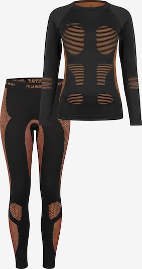normani Base Layer i S-M i orange / sort, Produktvisning