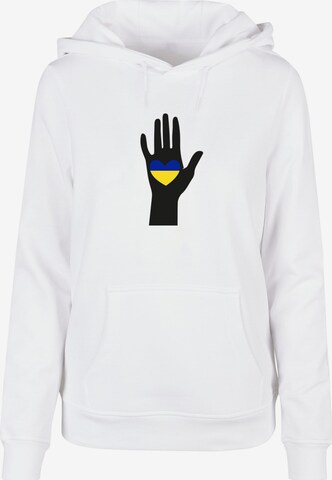 Felpa 'Peace - Solid Hand' di Merchcode in bianco: frontale