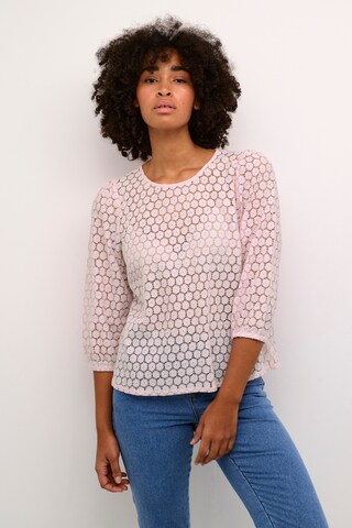 Kaffe Blus 'Loren' i rosa: framsida