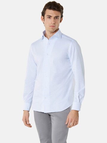 Boggi Milano Regularny krój Koszula biznesowa w kolorze niebieski: przód