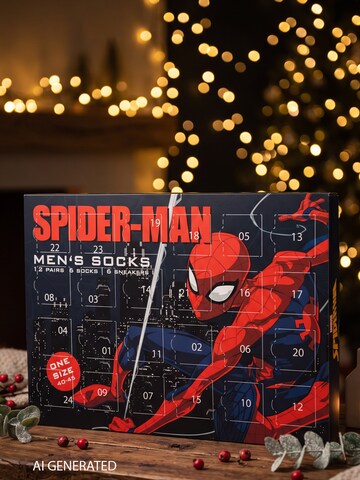 SPIDERMAN Socken 'Adventskalender mit 12 Paar'‌‌‌ in Mischfarben