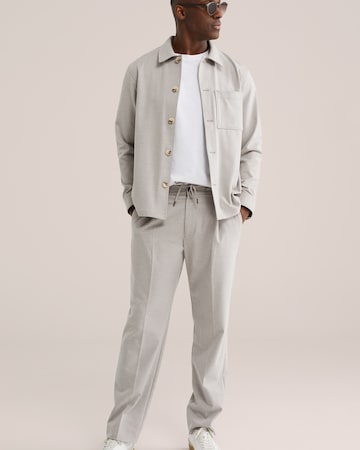 WE Fashion Szabványos Ráncos nadrág - szürke