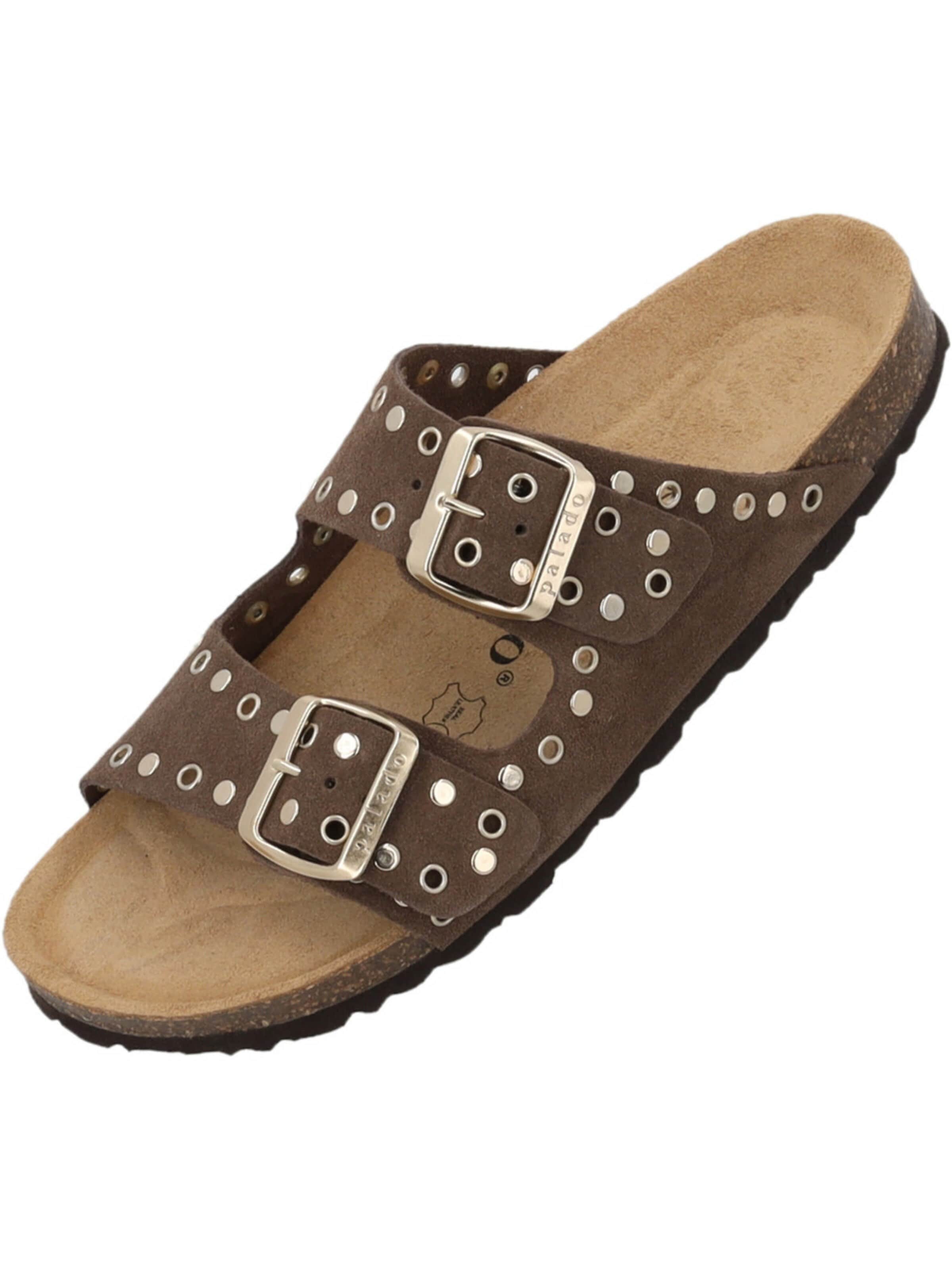 Palado Pantolette 'Korfu'‌‌‌ in Braun: Vorderseite