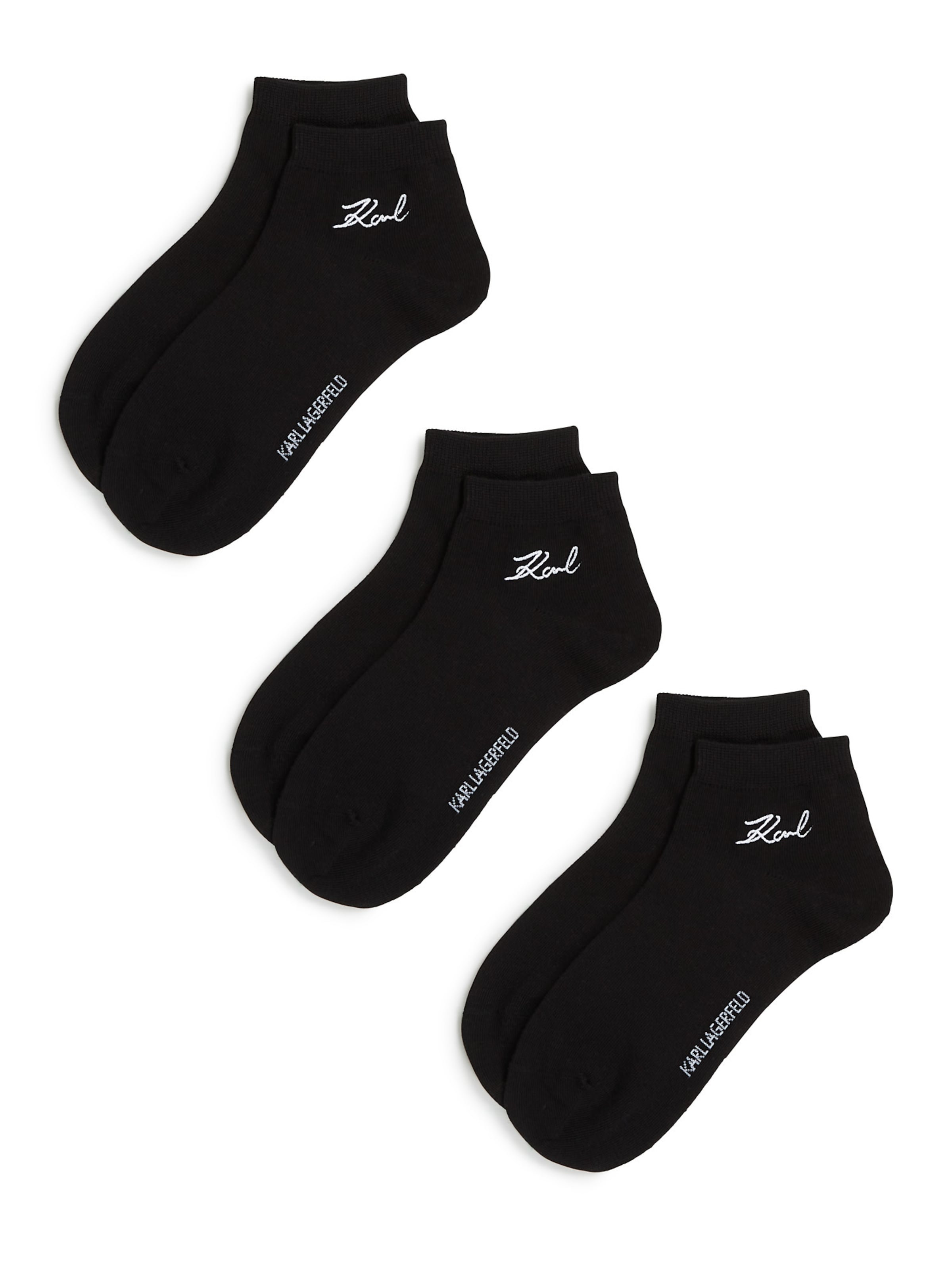 Karl Lagerfeld Nogavice | črna barva: sprednja stran