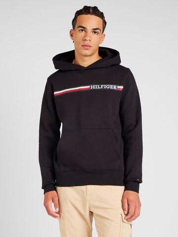 TOMMY HILFIGER Sweatshirt in Black: front