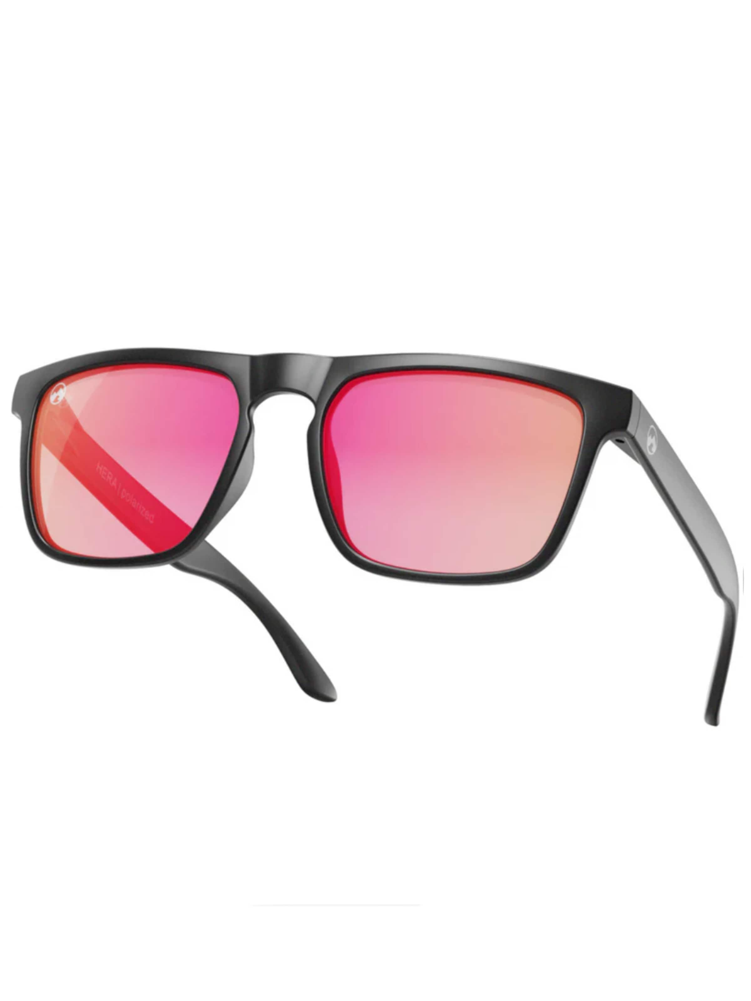 Mowmow Sportzonnebril 'MowMow Thor Sunglasses - Polarized - Men - Women - Black' in Rood: voorkant
