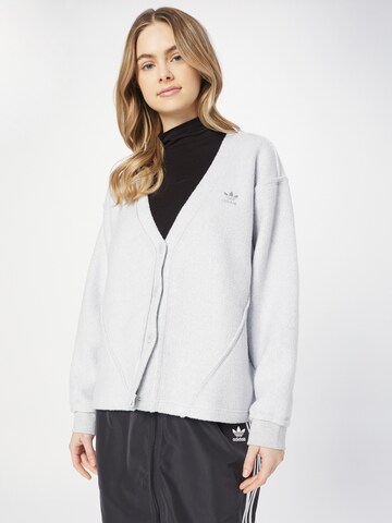 ADIDAS ORIGINALS - Casaco de velo 'Loungewear' em cinzento: frente