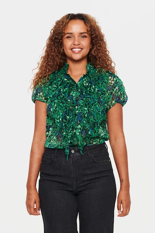 Camicia da donna 'Lilja' di SAINT TROPEZ in verde: frontale